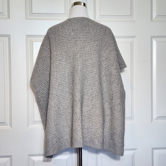 Michael Kors Open Front Ribbed 100% Cashmere Cardigan Pocho Sweater - Picture 9 of 11